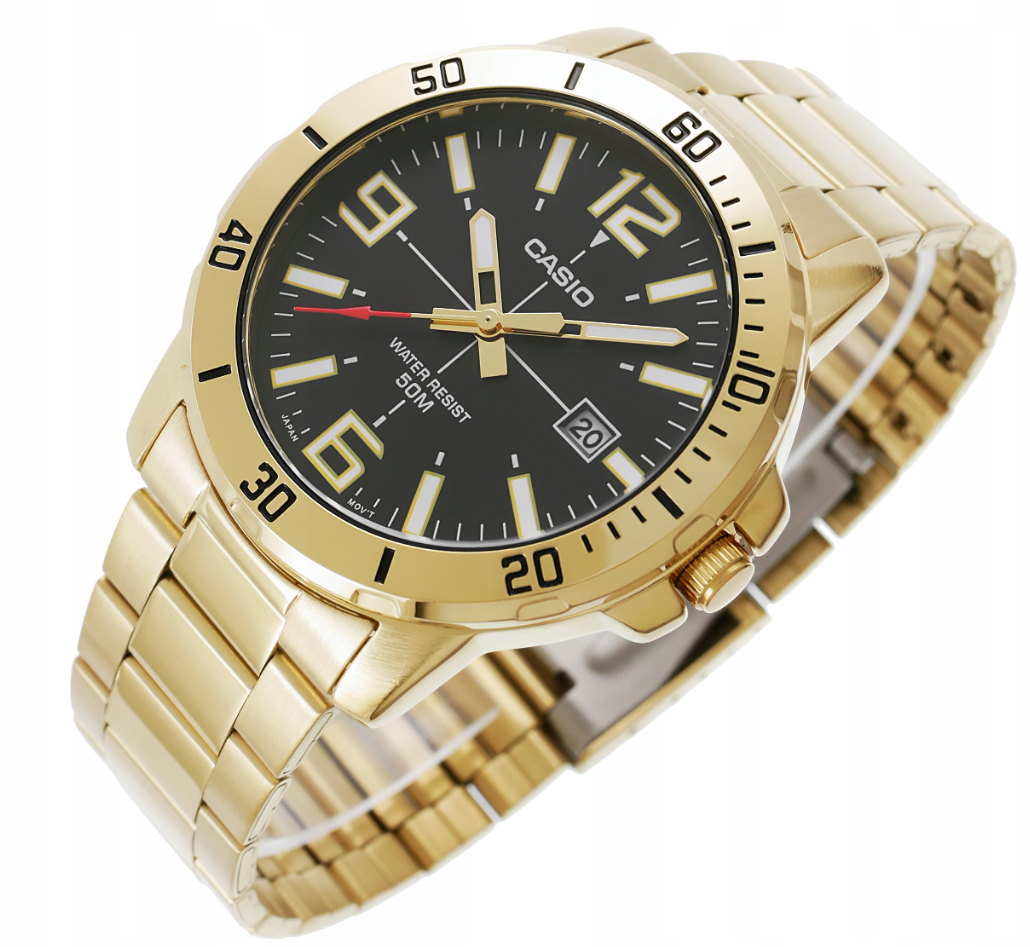 Casio DIVER Herrenuhr – Gold-Edelstahl (Ø 45 mm)